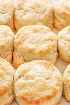 some biscuits are sitting on a white surface