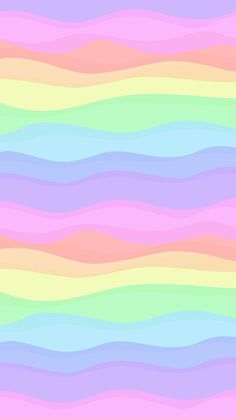 an abstract rainbow colored background with wavy lines in pastel colors and shapes that appear to be painted