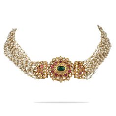 Evani Pearl Choker Pearl Choker Necklace Indian, Vaddanam Designs, Choker Necklace Online, Classic Jewellery, Indian Choker Necklace, Choker Designs, Diamond Necklace Set, Buy Necklace, Layered Chains