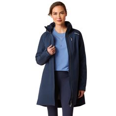 Built for rainy barn days, this fully waterproof, seam-sealed parka keeps you dry in the wettest weather. With saddle vents, a removable hood, and a two-way zipper, it keeps you covered and comfortable while you check off chores or head out for a ride. It even has an interior pocket to keep your phone secure. Coastal Long Waterproof Parka | Product Features : 0 : AriatTEK® is designed for optimal comfort in any weather, 1 : DRYShield™ waterproof breathable construction to keep you dry in steady Waterproof Parka, Ride It, Long Parka, Womens Parka, Riding Outfit, Waterproof Jacket, Parka Jacket, Country Outfits, Outerwear Coats