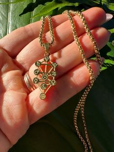 This sacred geometry necklace honors the Tree of Life. This geometric necklace is a sacred symbol in various mystical traditions. It usually consists of 10 nodes symbolizing different archetypes and 22 lines connecting the nodes. The nodes from top to bottom represent crown, wisdom, intelligence, mercy, judgement, beauty, triumph, glory, foundation & kingdom. (Please see image #4 for the location of each node.) Description: This listing is for ONE (1) Tree of Life Sacred Geometry Necklace. Penda Sacred Geometry Jewelry, Gold Tree, Sacred Symbols, Egyptian Jewelry, The Tree Of Life, Tree Of Life Necklace, Geometric Necklace, Sacred Geometry, Rose Buds