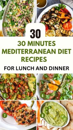 30 minutes mediterranean diet recipes for lunch and dinner