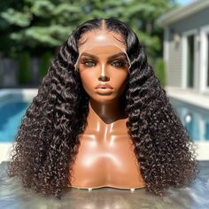 Middle Part Curly Sew In, Curly Wigs Hairstyles, Short Hair Twist Styles, Exotic Hairstyles, Best Human Hair Wigs, Big Box Braids Hairstyles, Wig Curly, Synthetic Fibres, Closure Wigs