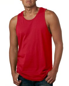 Men's Cotton Tank - RED - S | Next Level Men's Cotton Tank Top in Red Size Small NL Sorority Tank Tops, Sigma Kappa Sorority, Alpha Delta Pi Sorority, Phi Theta Kappa, Delta Gamma Sorority, Alpha Phi Sorority, Lambda Chi Alpha, Sigma Chi, Mens Jersey