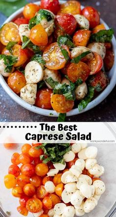 the best caprese salad with tomatoes and mozzarella