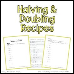 two pages with the words having and doubleing recipes