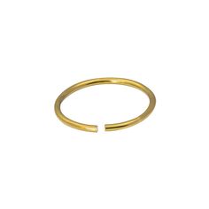 Enhance your style with our 14 Karat Gold Bendable Nose Ring. Crafted from high-quality 14 karat solid gold, this seamless hoop exudes both elegance and versatility. Designed with a 20 gauge (0.8 MM) thickness and a length of 5/16" (8 MM), it offers a comfortable and customizable fit. The seamless hoop adds a subtle yet distinctive touch, perfectly complementing your facial features. Available in a stunning yellow gold hue, this nose ring is the epitome of sophistication, adding a luxurious acce Classic Yellow Gold Hypoallergenic Midi Rings, Minimalist 14k Gold Huggie Rings, Hypoallergenic 14k Gold Hoop Rings, Minimalist 14k Gold Small Hoop Rings, Minimalist 14k Gold Hoop Rings, Minimalist Tarnish Resistant Ring, Modern Small Hoop Yellow Gold Rings, Minimalist Small Hoop Yellow Gold Ring, Minimalist Yellow Gold Small Hoop Rings