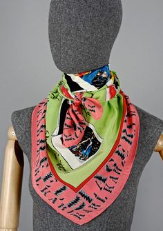 Features: - 100% Authentic KARL LAGERFELD. - Fashion polaroid photos print scarf. - KARL LAGERFELD prints on the border. - Shades of apple green and salmon. - 100% Silk scarf. - Hand rolled hem. - Tiny pink marks that are not noticeable (photo #10). - Very good vintage condition. Measurements: Height: 33.85 inches (86 cm) Width: 32.28 inches (82 cm) ** This will be shipped via Priority with tracking number. Please convo me for any queries and additional photos. Thank you for visiting. Other Fees Vintage Multicolor Square Scarf, Vintage Multicolor Square Scarves, Green Square Scarf For Spring, Fashion Polaroid, Vintage Karl Lagerfeld, Karl Lagerfeld Fashion, Layered Choker Necklace, Layered Chokers, On The Border