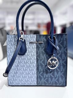 Affordable Purses, Michael Kors Mercer, Mk Logo, Dark Blue, Crossbody Bag, Michael Kors, Navy Blue, Navy, ? Logo