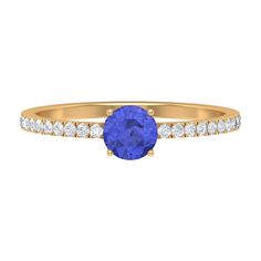 Product Details It is a Classic Ring for Women featuring Round Shape Tanzanite as Solitaire embellished in Prong Setting with Round Shape Diamond stones as Side Stones embellished in Pave Setting. Product Information SKU SHP-RINGS102024571 Width 3.2 mm Height 5 mm Weight 1.90 gm (Approximate) TANZANITE INFORMATION No.of Stones 1 Pieces Total Weight 0.54 Carat (Approximate) Dimension(approx) Round-5X5 mm-1 Pcs Color Blue Cut Brilliant Shape Round Setting Type Prong-Setting Quality Grade AAA DIAMO Yellow Gold Tanzanite Diamond Ring With Accent Stones, Yellow Gold Diamond Ring With Tanzanite In Prong Setting, Tanzanite Rings With Diamond Accents In Round Cut, Tanzanite Rings With Diamond Accents Round Cut, Yellow Gold Tanzanite Rings With Accent Stones, Anniversary Sapphire Jewelry With Side Stones, Tanzanite Diamond Ring With Diamond Accents, Tanzanite Diamond Ring With Accents, Yellow Gold Tanzanite Sapphire Ring With Accent Stones