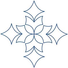 an image of a flower that is drawn in blue ink on a white background,