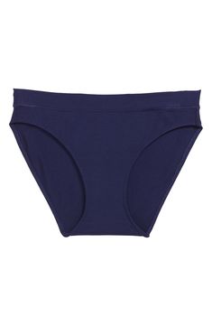 Absent of a rigid waistband, this supersoft and stretchy underwear is all about comfort. Lined gusset 92% micro modal, 8% elastane Machine wash, tumble dry Imported Nordstrom, Navy