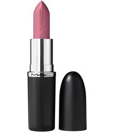 What It Is:A sleek satin lipstick with full-coverage&#x2C; pigment-rich colour in a comfortable formula that hydrates lips for eight hours.What It Does:MAC's signature Satin Lipstick has been maxed out to give lips MORE with a Sleek Satin finish and good-for-lips formula that looks richer&#x2C; feels creamier&#x2C; glides smoother and hydrates lips for eight whole hours. Get more colour with full-coverage&#x2C; pigment-ri Mac Logo Cosmetics, Mac Paramount Lipstick, Mac Brick O La, Pink Lipstick Mac, Mac Lipstick Shades, Lipstick Container, Dark Lipstick, How To Look Rich, Satin Lipstick