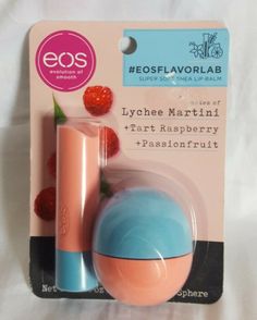 Product Description: This is a new, unopened, unused EOS FlavorLab Lychee Martini + Tart Raspberry + PassionFruit Super Soft Shea Lip Balm Stick Size: .14 oz Sphere: .25 oz Please Note:  All products are stored in a smoke-free, climate controlled environment and are carefully shipped USPS Mail with Tracking. Insurance is added when Priority Mail is applicable.  If you have questions about the description or specifics of items, PLEASE ask before purchasing said items. I will gladly add more detai Martini Flavors, Lychee Martini, Chapstick Lip Balm, Essence Makeup, Flavored Lip Gloss