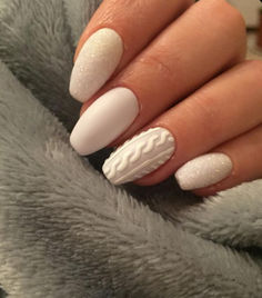 Winter Nail Art Ideas, Exotic Nails, White Nail, Dipped Nails