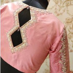 Light pink blouse with sequin, pearls, silver zari work all over blouse. This blouse can be customized to any color of your choice. Disclaimer - Actual colors may vary slightly due to computer monitors displaying settings. We try hard to match exact color. For sizes 42+ we charge extra $20 for fabric and workmanship. Please contact us before placing order, we will send you link to pay extra $20. Note: Front neck line design will be on one side only except for the blouses which has full work on f Light Pink Blouse Designs, Pink Blouse Work, Pink Blouses, Pink Blouse Designs, Remix Songs, Dark Blue Blouse, Light Pink Blouses, Latest Model Blouse Designs, Maggam Works