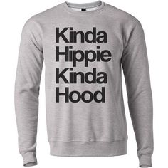 Kinda Hippie Kinda Hood Unisex Sweatshirt – Wake Slay Repeat Black Hippie, Black Hippy, Laid Back Style, Funny Tees, Coffee Lovers, Wine Lovers, Fall And Winter, Custom Fit, Drop Shoulder