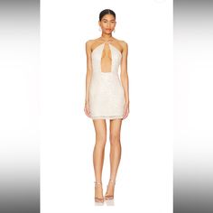 Nwt ! In Medium And Large Off White Sleeveless Mini Dress For Formal Occasions, Off-white Mini Dress For Party, Off White Midi Mini Dress For Party, Off White Mini Dress For Party, Off White Sleeveless Evening Dress, Off White Fitted Dress For Party, Off White Mini Party Dress, Off White Fitted Party Dress, Fitted Off White Party Dress