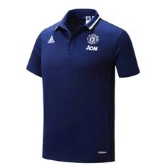 Man UTD 1617 Blue Soccer Polo Blue