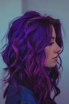 Are you looking for a way to transform your hair? Look no further than the mesmerizing world of purple hair color! From soft, pastel lavender to rich, vibrant violet, purple hues offer a stunning spectrum Bright Purple Hair, Witchy Hair, Purple Hair Color Ideas, Purple Hair Color, Light Purple Hair, Magenta Hair, Purple Ombre Hair, Cute Hair Colors