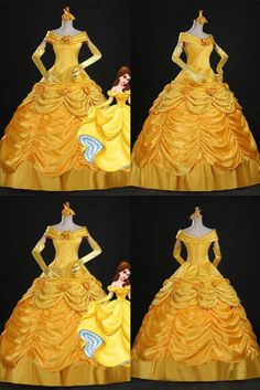 Adult Yellow Moive Beauty and the Beast Cosplay Costume Women Belle Princess Dresses Yellow Costumes For Cosplay Events, Themed Costumes For Cosplay And Fancy Dress Events, Themed Costumes For Cosplay Events And Fancy Dress, Yellow Costumes For Cosplay And Themed Events, Yellow Fitted Costume For Cosplay Events, Fitted Yellow Costume For Cosplay Events, Fitted Yellow Costumes For Cosplay Events, Themed Dresses For Costume Party And Cosplay Events, Yellow Halloween Cosplay Costume