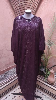 this style of Gandoura or loose lace dress worn on a double lycra underside is unique in its kind, which could make you perfect and comfortable for your evenings or a reception.  you can also wear it on vacation or at home to feel comfortable.   The outfit is refined with discreetly colored sequins and beads, this exclusive design will make you look classy and shimmering.   If you would like a similar personalized item, do not hesitate to contact me. Measurements : Shoulders : 40- 42cm Length from neck to hem : 1m48cm This Gandoura fits all sizes. May you collaborate in the development of moroccan craftsmanship. Elegant Lace Maxi Dress Beach Cover-up, Elegant Lace Maxi Dress For Beach Cover-up, Classy Evening Dresses, Classy Evening Dress, Look Classy, You Are Perfect, Bridesmaids Gifts, On Vacation, Wearing Dress