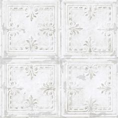 Decorative Easy to use Peel And Stick Wallpaper White, Vintage Tin Tiles, Tile Peel And Stick, Peelable Wallpaper, Roommate Decor, Temporary Decorating, Room Visualizer, Tin Tiles, York Wallpaper