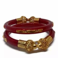 Enamel Red and Maroon color Bangles in Metal Alloy studded with Artificial Latest Bracelets, Brass Bangle, Gold Plated Bangles, Bangles Bracelets, Artificial Stone, Jewellery Accessories, Gold Bangle Bracelet, Bangle Set, Maroon Color