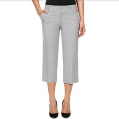 New With Tags!!! The Perfect Cropped Pant! Talk About Flattering! Straight Leg. Mid Rise. “Favorite Fit”. Very Flattering Cut And Design. Laying Flat: Inseam: 21.5” Waist: 14.75” Rise: 8.25” Fitted Workwear Capri Pants, Fitted Capri Length Work Pants, Fitted Capri Length Pants For Work, Fitted Capri Length Bottoms For Work, Daisy Fuentes, Womens Capris, Professional Attire, Comfy Casual, Work Pants