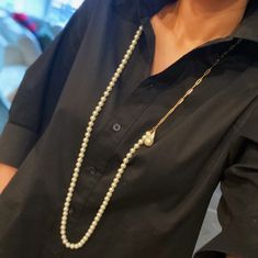 This In Your Way Pearl And Chain Long Necklace is a versatile and timeless accessory for any occasion. Crafted with a genuine freshwater baroque pearl pendant, this beautiful piece adds a luxurious touch to any outfit. Wear it long or use the chain to wrap it shorter for a chic and elegant style.Approximately 34" long, no clasp meaning no opening18k gold plated stainless steel with tarnish and water resistantGlass pearl beadsGenuine baroque pearl charmLead and nickel freeMade In: ChinaMaterial C Baroque Pearl Pendant, Curvy Leggings, Shoe Last, Chic And Elegant, Hair Accessories Jewelry, Timeless Accessories, Pearl Size, Baroque Pearls, Denim Pant