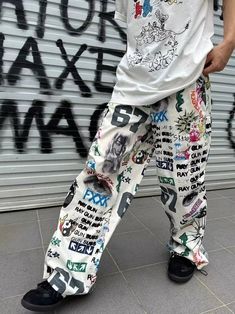 Material: COTTON, POLYESTER Y2k Mens, Mens Office, One Piece Man, Printed Wide Leg Pants, Graffiti Prints, Long Sleeve Blazers, American Design, New Tops, Mens Streetwear