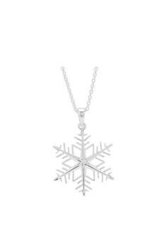 White Gold Snowflake Necklace For Anniversary, Silver Snowflake Necklace For Anniversary, Silver Snowflake Necklace For Holiday, Silver Snowflake Necklace For Gift, Christmas Silver Hallmark Jewelry, Holiday Sterling Silver Jewelry, Silver Hallmark Jewelry For Christmas, Holiday White Sterling Silver Necklace, Silver Necklace For Birthday And Christmas