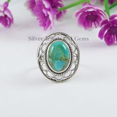 Gemstone-Arizona Turquoise Shape-Oval Stone Size - !0x14 MM Metal-925 Sterling Silver This One of a kind ring is adorned with beautiful Arizona Turquoise gemstone in sterling silver.Arizona Turquoise is the birthstone representing the month of December. About gemstone-Arizona Turquoise is perhaps the oldest stone in man's history, is the stone of peace that decreases tension,nervousness,tension and stress.. It is believed to protect from negativity .It is the stone of clear communication and restores clear vision to the mind. Arizona Turquoise is associated with luck,success,ambition and creativity. It act to induce  wisdom and understanding  to see all aspects of ourselves.  Add this beautiful one little thing of galactic shine to make you feel unique and to transform your lives.Perfect f Oval Turquoise Ring For Anniversary, Oval Turquoise Anniversary Ring, Oval Turquoise Gemstone Ring Gift, Turquoise Oval Emerald Ring For Anniversary, Oval Turquoise Emerald Ring For Anniversary, Bohemian Oval Turquoise Ring For Anniversary, Silver Oval Turquoise Ring For Gift, Silver Oval Turquoise Ring For Anniversary, Silver Turquoise Ring With Oval Shape For Gift