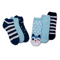 Nwt Secret Treasures Cozy Socks Shoe Size 4-10 2 Packs / 6 Pairs Comfortable Soft Blue Socks, Soft Comfortable Blue Socks, Soft Blue Comfortable Socks, Soft Blue Casual Socks, Casual Soft Blue Socks, Cute Blue Socks For Stocking Stuffers, Cozy Blue Socks, Thigh High Tights, Fuzzy Socks