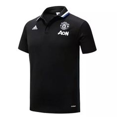 Man Utd 1617 Black Soccer Polo Black