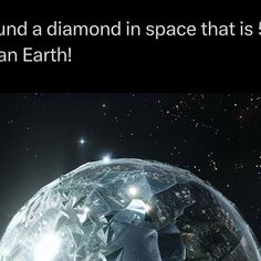 an image of a diamond in space with caption that reads, i found a diamond in space that is 5 million years old than earth