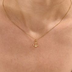 14k Real Solid Gold Nautical Anchor Pendant Necklace for Women with Yellow Rose White Gold Options and available with 14 to 20 inches chain necklace. Perfect Jewelry Gift for Sea Lovers. Dainty and Minimalist Coastal Pendant was designed to bring you the peace of calm seas. Pendant Details ❥ Gold KT: 14k Solid Gold ❥ Gold Color Options: Yellow Gold, White Gold, Rose Gold ❥ Pendant: 10.55x12.10 mm ❥ Thickness: 1.44 mm ❥ It can be used with up to 3 mm chains. If you are to use it with a thicker ch Elegant Yellow Gold Anchor-shaped Necklaces, 14k Gold Anchor Necklace Gift, 14k Gold Anchor Necklace As Gift, 14k Gold Anchor Shaped Jewelry Gift, Minimalist 14k Gold Charm Necklaces With Lobster Clasp, Minimalist 14k Gold Charm Necklace With Lobster Clasp, Gold Pendant Designs For Women, Anchor Pendant Gold, Dc Fits