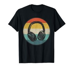 PRICES MAY VARY. Gift Idea for Men / Women / Kids - Music Lover Retro Vintage Headphones Design. This retro style music design is a great present for musicians, DJ, producer and fans of electronic music, EDM, Pop. Vintage and distressed retro graphic. Music Lover Retro 70's 80's Style Distressed Outfit. Complete your collection of sunset graphic music accessories for him / her. Cool gift for men, women, youth, teens, kids and friends and anyone who love headphones and electronic music. Lightweig Vintage Headphones, Retro Headphones, Retro Headphone, Distressed Outfit, Dj Gifts, Sunset Graphic, Dj Headphones, Headphones Design, Retro Girls