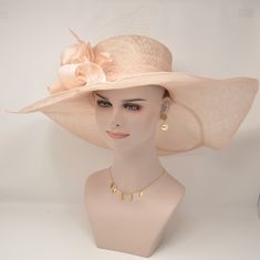 "Description: 100% Sinamay, light and comfortable *Wide brim measure Appr: 7-8\" brim *The crown is decorated with feather flower. Very beautiful!! *Head girth is 23\",adjustable string inside can give you the best fit. *Great for Kentucky Derby, Church, Wedding, Tea Party or other special event" Wedding Fedora Fascinator For Kentucky Derby, Wedding Fascinator For Kentucky Derby In Fedora Shape, Elegant Fedora Straw Hat For Weddings, Wedding Fedora Sun Hat For Royal Ascot, Fedora Sun Hat For Wedding At Royal Ascot, Feathered Church Hats For Summer, Elegant Wedding Fedora Sun Hat, Summer Church Hats With Feathers, Feathered Summer Church Hats