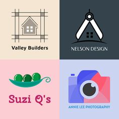 four different logos that are designed for photographers