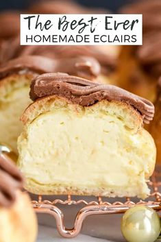 the best ever homemade eclairs with chocolate frosting