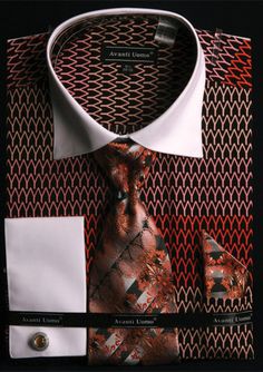 <p>Avanti Uomo Men's French Cuff Dress Shirt, Tie, Hanky and Cuff Links - Printed Two Tone Design. Pictured in Black/White. <br/><br/> Printed Two Tone Design<br/> French Cuff Dress Shirt <br/> Tie <br/> Hanky <br/> Cuff Links <br/> 60% Cotton / 40% Polyester</p> Formal Multicolor Slim Fit Shirt, Formal Fitted Multicolor Shirt, Formal Multicolor Fitted Shirt, Multicolor Fitted Formal Shirt, French Cuff Dress Shirts, Dress Shirt And Tie, French Cuff Shirts, Check Dress Shirt, Gold Bodies