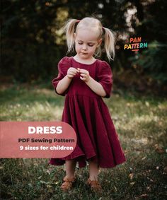 The dress PDF sewing pattern You will receive: - PDF file with graphic step-by-step sewing instruction - PDF file with patterns The patterns can be printed on a home printer on A4 paper and taped all the pages together. Choose the right size and sew a unique colorblock dress: - 86 (12-18 M) - 92 (18-24 M) - 98 (2-3 Y) - 104 (3-4 Y) - 110 (4-5 Y) - 116 (5-6 Y) - 122 (6-7 Y) - 128 (7-8 Y) - 134 (8-9 Y) Don't produce, create! :) Sewing Kids Clothes Patterns, Kids Dress Pattern, Summer Dress Sewing Pattern, Summer Dress Sewing, Kids Sewing Pattern, Kids Clothes Patterns, Sewing Kids Clothes, Kids Sewing, Clothing Patterns Free