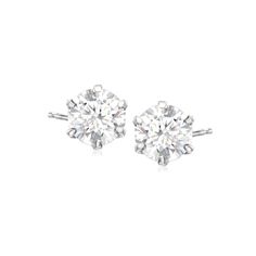 Ross-Simons - 4.00 ct. t. w. Moissanite Stud Earrings in Sterling Silver. Get the look of luxury for less than you ever expected! Our 4.00 ct. t. w. round brilliant-cut moissanite stud earrings exude the sizable sparkle you're after. Perfect for alternating with your everyday earrings, or taking along for worry-free travel. Set in brightly polished sterling silver. Post/clutch, moissanite stud earrings. Essential Jewelry, Jewelry Presentation, Jewelry Styles, Fine Jewelery, Jewelry Essentials, Travel Set, Everyday Earrings, Free Travel, Stone Cuts