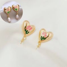 Each stud features a delicate and charming heart design, making them a perfect accessory for any occasion. Crafted with high-quality gold plated brass, these heart ear posts exude a timeless appeal and a luxurious shine. Quantity:4pcs size:15*14mm Material :brass plated gold need more ?conv me Metal Heart Earrings For Mother's Day, Mother's Day Metal Heart Earrings, Mother's Day Heart Shaped Metal Earrings, Mother's Day Heart-shaped Metal Earrings, Heart-shaped Metal Earrings For Mother's Day Gift, Cute Metal Earrings For Valentine's Day, Cute Heart-shaped Metal Earrings, Cute Gold Heart Earrings For Mother's Day, Cute Gold Heart Bead Earrings