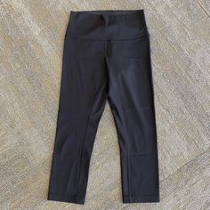 Never Worn, No Tags, No Damages. Size 6 Black Moisture-wicking Capris For Yoga, Black Capri Length Yoga Pants For Workout, Black Capris For Pilates, Black Capri-length Activewear For Yoga, Casual Black Yoga Pants For Light Exercise, Black Capri Length Activewear For Yoga, Black Compression Capri Yoga Pants, Black Compression Capri-length Yoga Pants, Black Capri-length Activewear For Sports