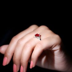 Product Details Bring a touch of sparkle to your everyday with this Created Ruby Engagement Ring. Featuring a trio of dazzling Diamond and a stunning center stone of created ruby, this ring is the perfect way to show your love and make your special someone feel appreciated. Product Information SKU SHP-RINGS0821184508 Width 4 mm Height 6.5 mm Weight 1.60 gm (Approximate) LAB CREATED RUBY INFORMATION No.of Stones 1 Pieces Total Weight 1.30 Carat (Approximate) Dimension(approx) Round-7X7 mm-1 Pcs C