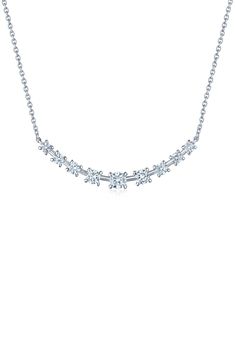 As brilliant as stars plucked from the night sky, a graceful sweep of diamonds is the centerpiece of this future heirloom necklace in 18-karat white gold. Total diamond weight: 1.09ct. Color: G–H Clarity: VS2–SI1 18k gold/diamond Made in the USA >Diamond Guide Luxury Diamond Solitaire Necklace With Clavicle Chain, Dazzling Diamond Clavicle Chain Necklace For Formal Events, Dazzling Diamond Clavicle Chain Necklace For Formal Occasions, Formal Diamond Necklace With Clavicle Chain, Formal Diamond Clavicle Chain Necklace, Timeless White Gold Solitaire Necklace With Clavicle Chain, Exquisite Diamond Necklace With Clavicle Chain, Dazzling White Gold Diamond Necklace With Clavicle Chain, Dazzling White Gold Diamond Clavicle Necklace