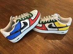 These Nike Air Force 1s are custom made, hand painted to order and finished  to a high quality. (For this reason, returns aren't  possible) The design includes colours: red, blue, green and yellow and is detailed to look like a cartoon. They come in a range of sizes.  They will be sent in the original box. If you have any questions feel free to send a message :) Red Hand Painted Custom Sneakers For Streetwear, Casual Multicolor Custom Artwork Sneakers, Hand Painted Red Custom Sneakers For Streetwear, Custom Red Hand Painted Sneakers For Streetwear, Red Custom Sneakers With Artwork, Multicolor Custom Sneakers For Streetwear, Red Custom Sneakers With Custom Artwork, Multicolor Custom Artwork Low-top Sneakers, Custom Red Sneakers With Artwork