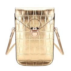 SPECIFICATIONSTypes of bags: Shoulder & Crossbody BagsStyle: CasualShape: FLAPPattern Type: AlligatorOrigin: CN(Origin)Occasion: VersatileNumber of Handles/Straps: SingleModel Number: Gold Bags For GirlsMain Material: PULining Material: polyesterKey Word 5: 2019 Women Casual Shoulder BagKey Word 4: Ladies Mini Purse Handbag For Phone ClutchKey Word 3: Small Cell Phone PocketKey Word 2: Alligator Messenger Bags BlackKey Word 1: Mini Handbags For GirlInterior: Interior CompartmentInterior: Cell Ph Faux Leather Shoulder Phone Bag, Faux Leather Portable Shoulder Phone Bag, Portable Faux Leather Shoulder Phone Bag, Gold Crocodile Pattern Satchel Bag, Gold Rectangular Shoulder Bag With Cell Phone Pocket, Gold Crocodile Pattern Shoulder Bag For Daily Use, Chic Gold Phone Bag For Daily Use, Gold Shoulder Bag With Mobile Phone Pocket For Office, Gold Pouch Shoulder Bag With Cell Phone Pocket